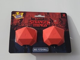 Netflix Stranger Things Chew King Dice Fetch Ball Dog Toy 2Pk M For Dog ... - £9.30 GBP
