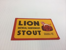 Vintage “Ohlsson’s Cape Breweries” , Lion Oatmeal Stout. Rare Label, Pre... - £10.05 GBP
