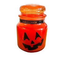 Yankee Candle CANDY CORN Jack-o-lantern Pumpkin Jar Orange 14.5 oz - £56.29 GBP