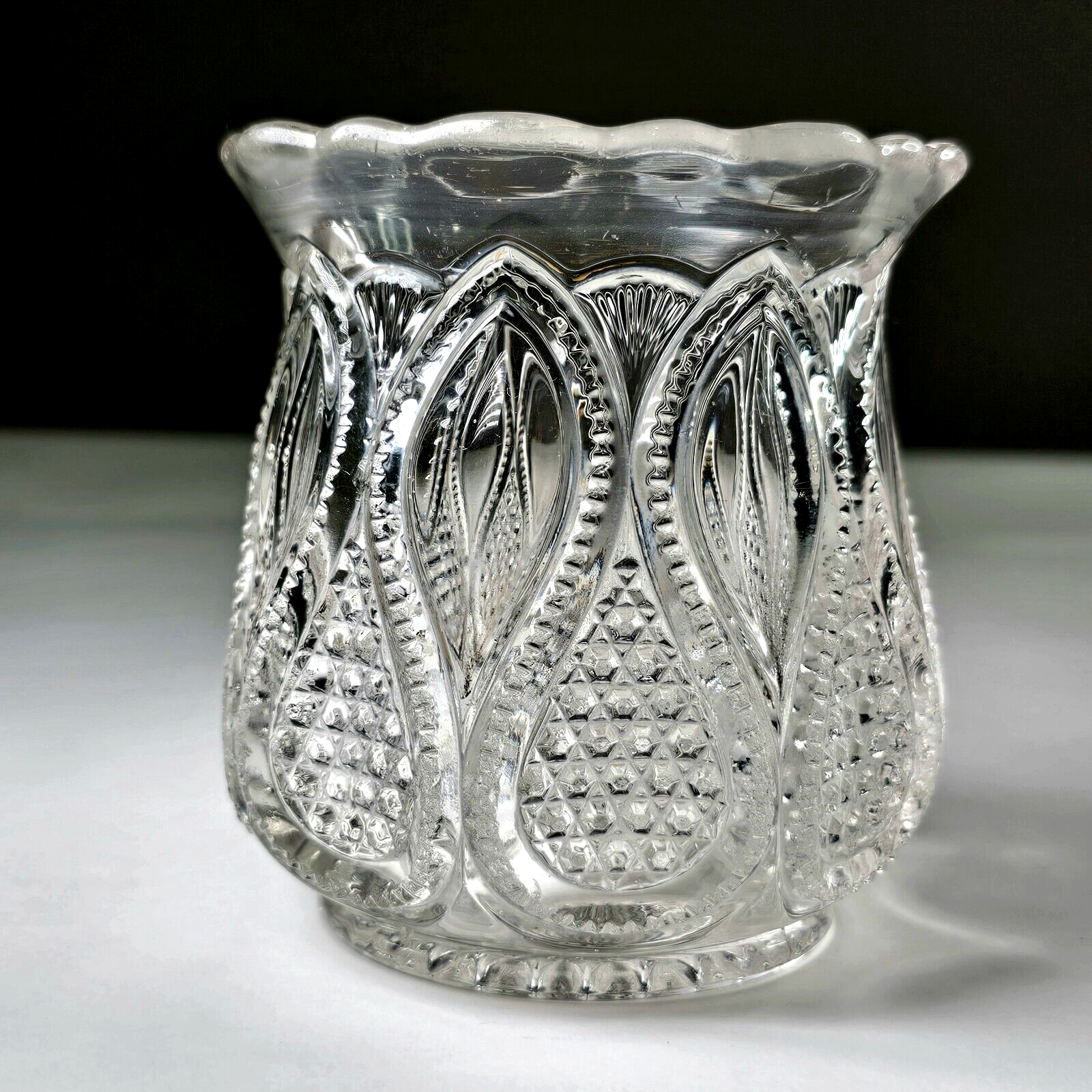 Vintage glassware New Jersey Loops and Drops pattern Antique EPAG Sugar ... - $27.00