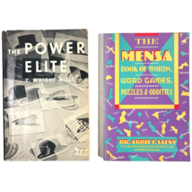 Mensa Book of Words Games + Power Elite 2 Pb Book Lot Dr Salny C Wright ... - £18.98 GBP