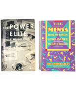 Mensa Book of Words Games + Power Elite 2 Pb Book Lot Dr Salny C Wright ... - £18.96 GBP