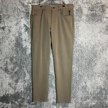 FOURLAPS Pants Mens 34x32 Brown Performance Tech Golf Stretch Chino Comfort - $23.02