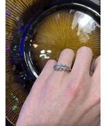 Vintage 10K Yellow Gold &amp; 14K White Gold Aquamarine Custom Ring 2.92g Si... - $7,265.08 MXN