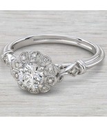 Women&#39;s 2 Ct Round Cut CZ Diamond Vintage Engagement Ring 14K White Gold... - £80.89 GBP