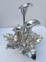 Vtg Signed Arthur Court Aluminum Calla Lily Centerpiece Candleholder  Da... - $46.71