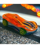 2014 Hot Wheels Clear Speeder Orange Top Blue Bottom Green Wheels - £3.45 GBP