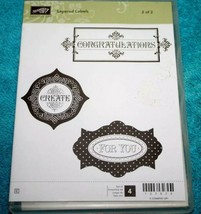 Stampin Up Layered Labels Cling Stamps Rubber Stamps 2 Of 2 New - £9.40 GBP