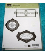 Stampin Up LAYERED LABELS Cling Stamps Rubber Stamps 2 of 2 NEW - £9.57 GBP