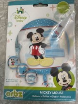 Disney baby Mickey Mouse Happy 1st Birthday balloon.  4 sided design. see thru. - $9.74