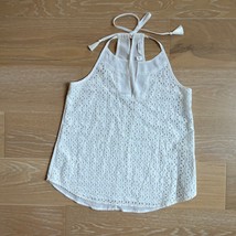 Athleta Eyelet Dunes White Tank Top Medium - £29.30 GBP