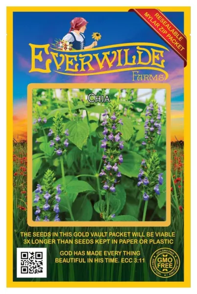1000 Chia Herb Seeds - Everwilde Farms Mylar Seed Packet - $9.50