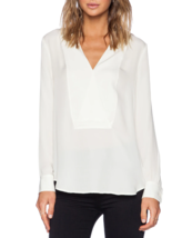 THEORY Womens Blouse Corbette Semi-Sheer Ivory Size M E1002518 - £58.36 GBP