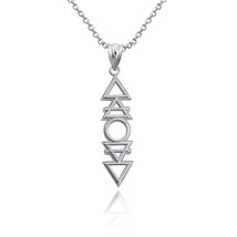 925 Sterling Silver 4 Elements Earth, Air, Water, Fire Symbols Pendant Necklace - £18.67 GBP+
