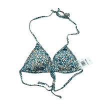 Roxy PT Beach Classics Mod Tiki Tri Bikini Top String Ties Removable Cup... - $14.49