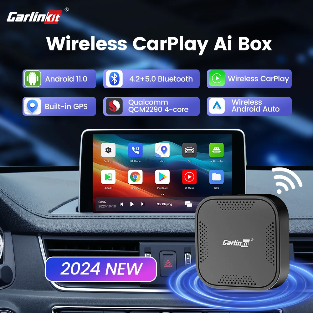 Carlinkit Pro Android Auto Wireless Adapter Carplay Ai Box For Car Radio... - £96.61 GBP