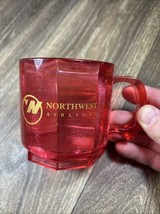Vintage Northwest Airlines Women In Aviation Resin Coffee Cup Mug Red - $19.99