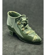 OOAK Vintage Beautiful Porcelain Shoe With Kitty Numbered 961 Italy  - $1,046.32 MXN