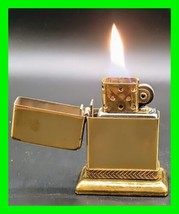 Vintage Gold-Tone Park Sherman Petrol Table Lighter - In Working Condition - HTF - £47.32 GBP