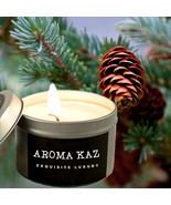 Balsam &amp; Cedar Scented Tin Candles Hand Poured Vegan Friendly Eco Soy Wax - $284.64 MXN+