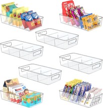 Clear Plastic Food Storage Organizer Bins,8 Pack Pantry Organizations And - $40.94