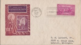 ZAYIX - US MP# 798-12a H. Ioor FDC single Philadelphia Constitution 121022SM64 - £9.39 GBP
