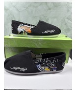 NEW Ed Hardy Shoes Womens Size US 7Black Bahamas Koi Fish Slip On Flats-... - €17,03 EUR