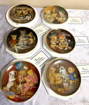 Franklin Mint Heirloom  Recommendation Teddy Bear Plates ~ Lot Of 6 - £51.43 GBP