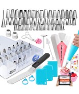 100Pcs Icing Piping Bags And Tips Set-Cookie,Cupcake Icing Tips Cake Dec... - £26.57 GBP