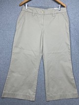 Tommy Hilfiger Crop Chino Khaki Pants Womens Size 10 Simple Basic Career... - £24.95 GBP