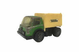 Vtg. Tonka Toy Green Garbage Truck Steel &amp; Plastic 3 3/8&quot; Hong Kong - £3.88 GBP