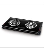 BLACK+DECKER Double Burner Portable Buffet Range, Black, DB1002B - $61.65