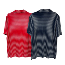 Vineyard Vines Lot Of 2 Open Feeder Stripe Polo Shirts Boy&#39;s XL Red Navy Cotton - £37.37 GBP