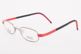 Adidas AD999 40 6052 LiteFit Red Black Silver Eyeglasses AD999 406052 45... - $66.02