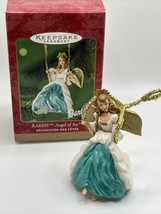 Hallmark 2000 Barbie Ornament Angel Of Joy Keepsake Swinging Teal White Dress - £8.61 GBP