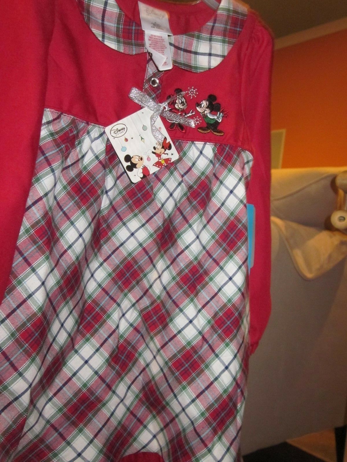 Primary image for WDW Disney Mickey Mouse And Minnie Mouse Holiday Nightgown Brand New With Tags