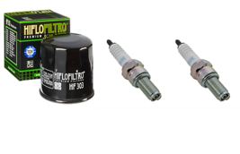 HiFloFiltro Oil Filter &amp; 2 NGK CR8E Spark Plugs Tune Up Kit Kawasaki Ninja 300 - £19.64 GBP