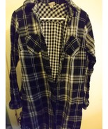 Merona Women Long Sleeve Black Plaid Shirt Size S - $10.94 CAD