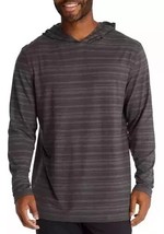 PGA Tour Men&#39;s Textured Stripe Performance Golf Hoodie Asphalt Grey-Medium - $24.99