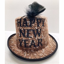 Fedora Novelty Style New Years Eve Hat with Feather and Sequin Look New - £4.76 GBP