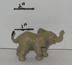 Pretend Play 1&quot; Elephant PVC figure Hard Plastic Cake Topper pachyderm #2 - £3.77 GBP