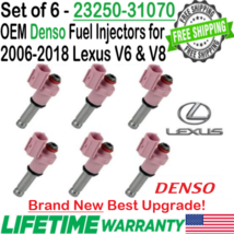 NEW OEM DENSO 6Pcs Best Upgrade Fuel Injectors for 2013-2015 Lexus GS350 3.5L V6 - $395.99