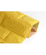 3D Wall Stickers Waterproof Yellow Wallpaper For Bedroom Living Room 60x60 - $7.94 CAD
