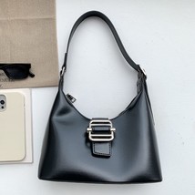 Designer Shoulder Bags Women 2022 Soft Large Capacity Solid Casual Underarm Bag  - £43.82 GBP