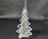 Vintage International Silver Company 8&quot; Tall Crystal Tree Clear Christma... - $39.59