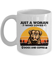 Just A Woman Who Loves Dogue de Bordeaux Dogs &amp; Coffee Mug 11oz Gift Dog Lover - £11.83 GBP+