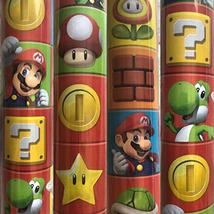 1 Roll Super Mario Birthday Red Gift Wrapping Paper 22.5 sq ft - £19.72 GBP