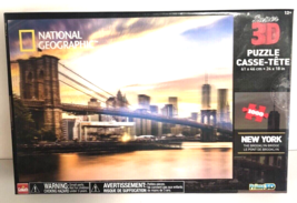 National Geographic Super 3D 1000 Pc Puzzle NY Brooklyn Bridge - $16.69