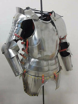 Medieval Gothic Suit of Armor Half Suit Breastplate &amp; forearms shoulder - £352.36 GBP