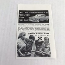 1960 Vintage Print Ad Checkers Motor Co. Children With Ice Cream Cones  - £7.87 GBP